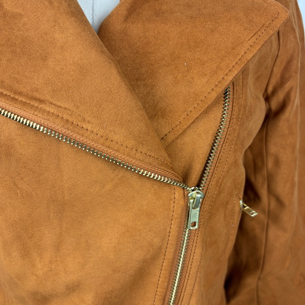 J. Crew Suede Moto Jacket in Rust Brown - Picture 3 of 4